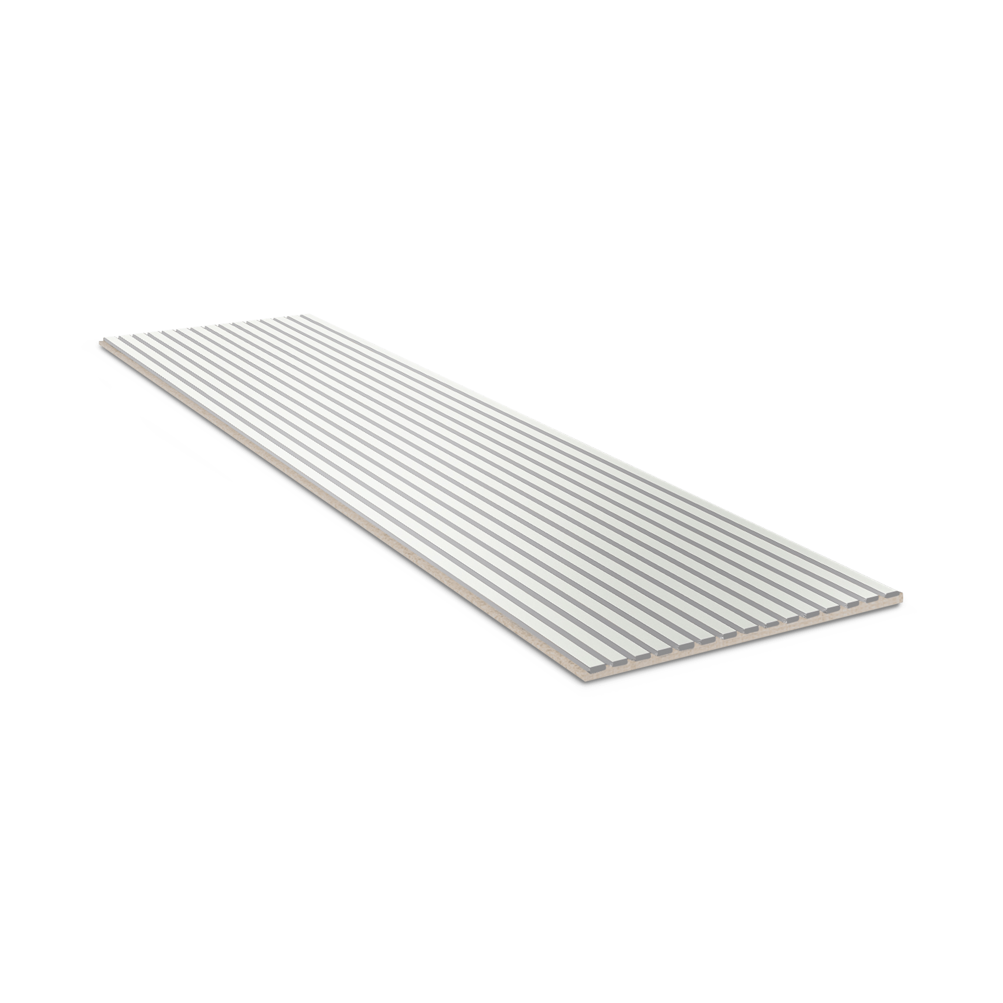Akupanel | Acoustic Panel / Colored, Snow, Beige Felt, 240 x 60 cm